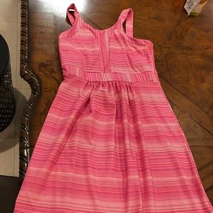 Tehama Pink and white striped jersey dress